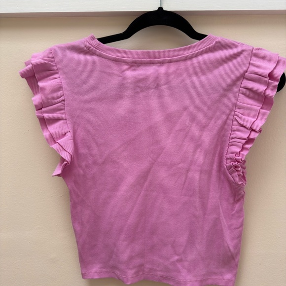Zara Pink Ruffle Detail Tank Top - Picture 3 of 3